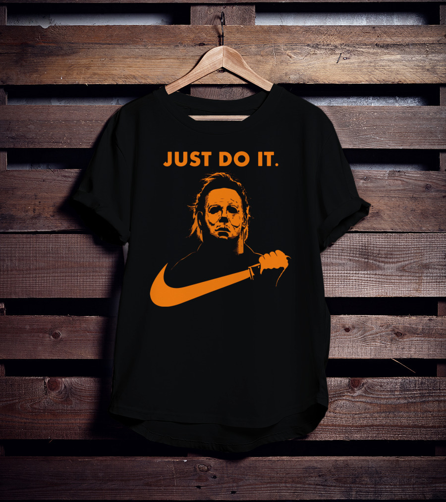 Just Do It Michael Myers Nike Halloween Knife T-Shirt