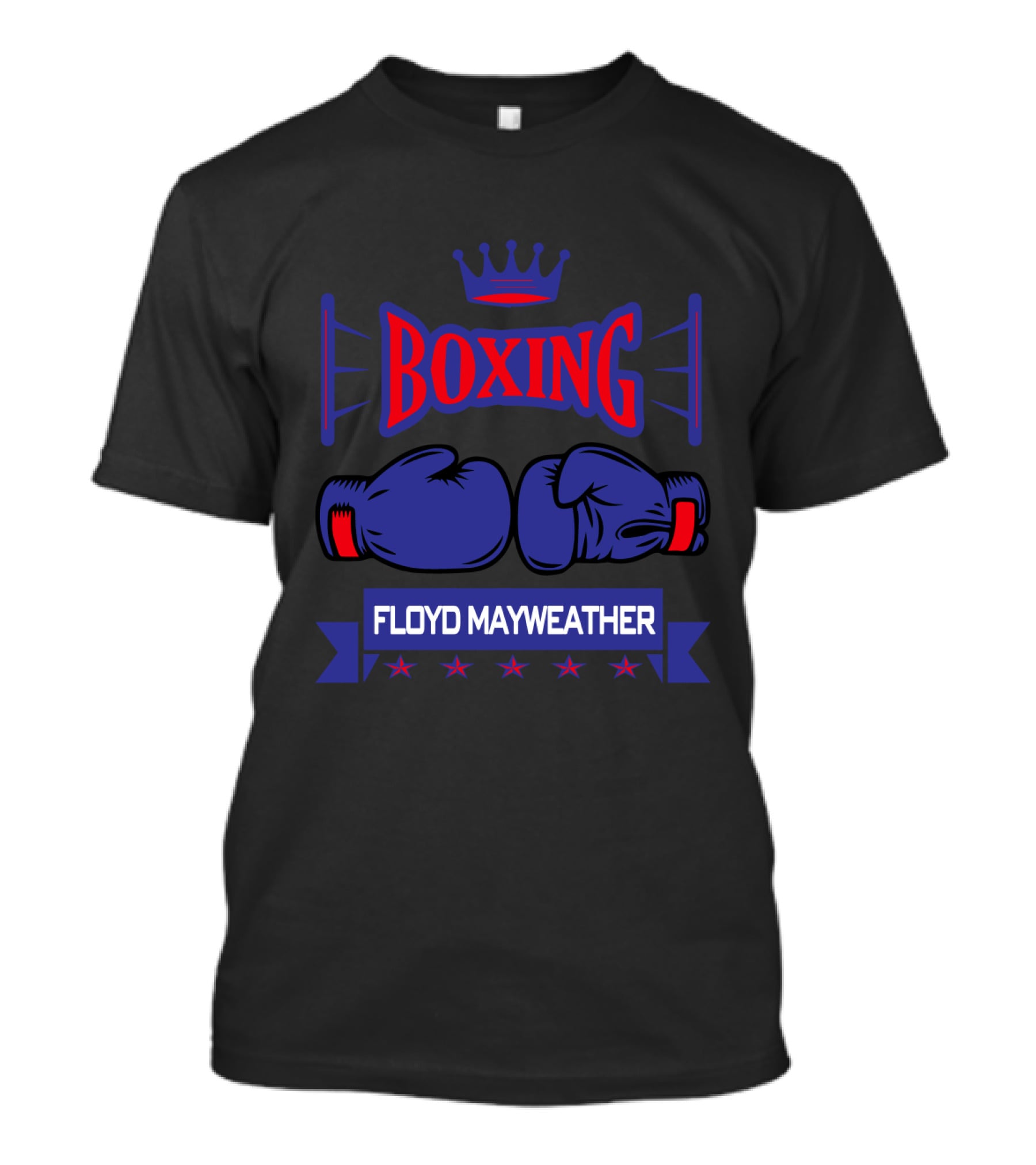 Boxing Floyd Mayweather Gloves And Crown Stars T-Shirt
