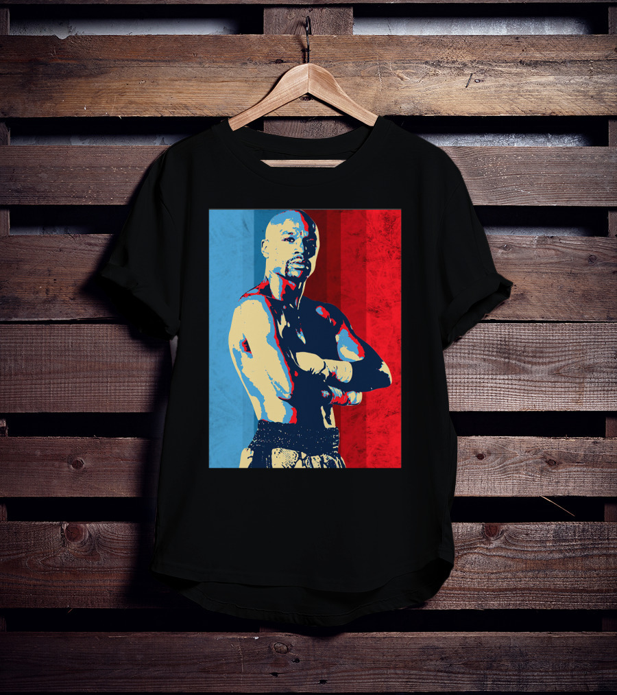 The Money Team Boxing Icon Vintage Red And Blue Stripes T-Shirt