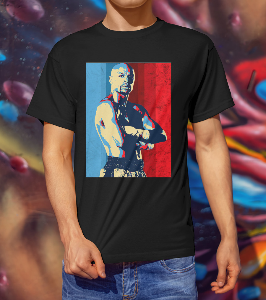 The Money Team Boxing Icon Vintage Red And Blue Stripes T-Shirt