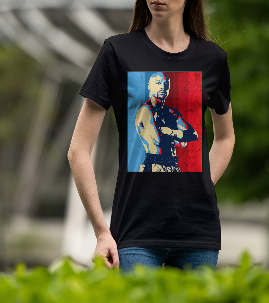 The Money Team Boxing Icon Vintage Red And Blue Stripes T-Shirt