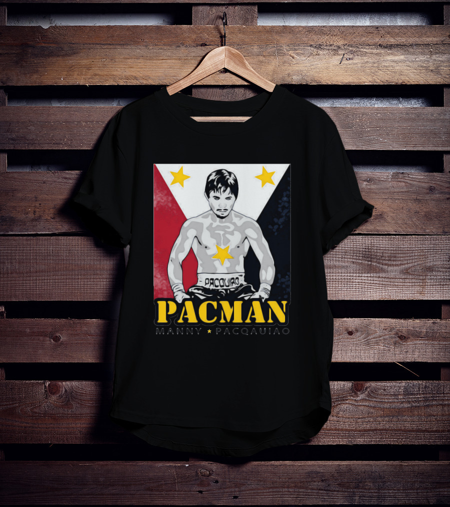 Pacman Manny Pacquiao Stars Boxing Filipino Flag T-Shirt