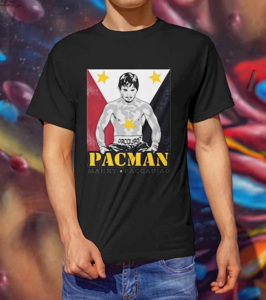 Pacman Manny Pacquiao Stars Boxing Filipino Flag T-Shirt