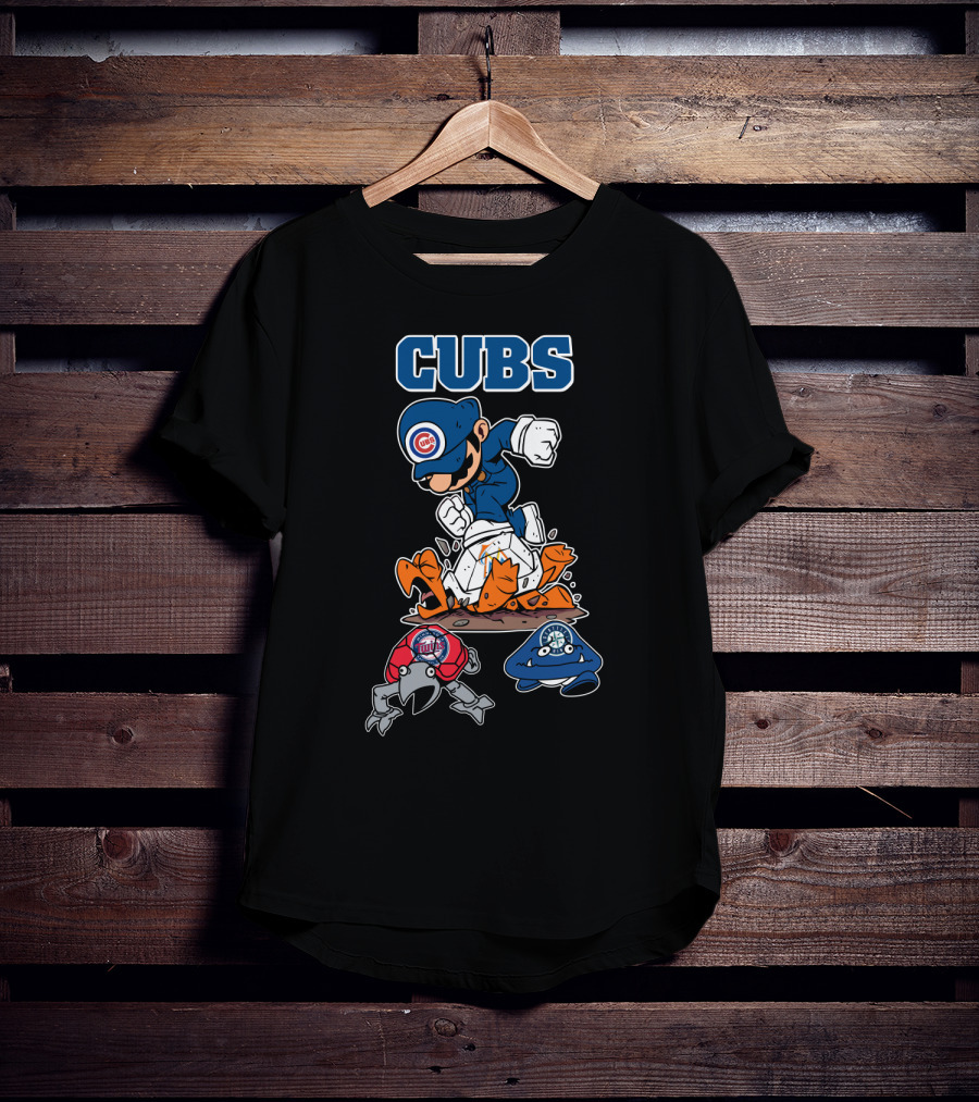 Cubs Character Defeating Cardinals And Brewers T-Shirt