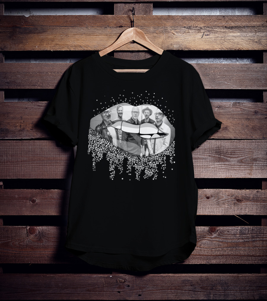 Bad Religion Band Glittering Lips Photo T-Shirt