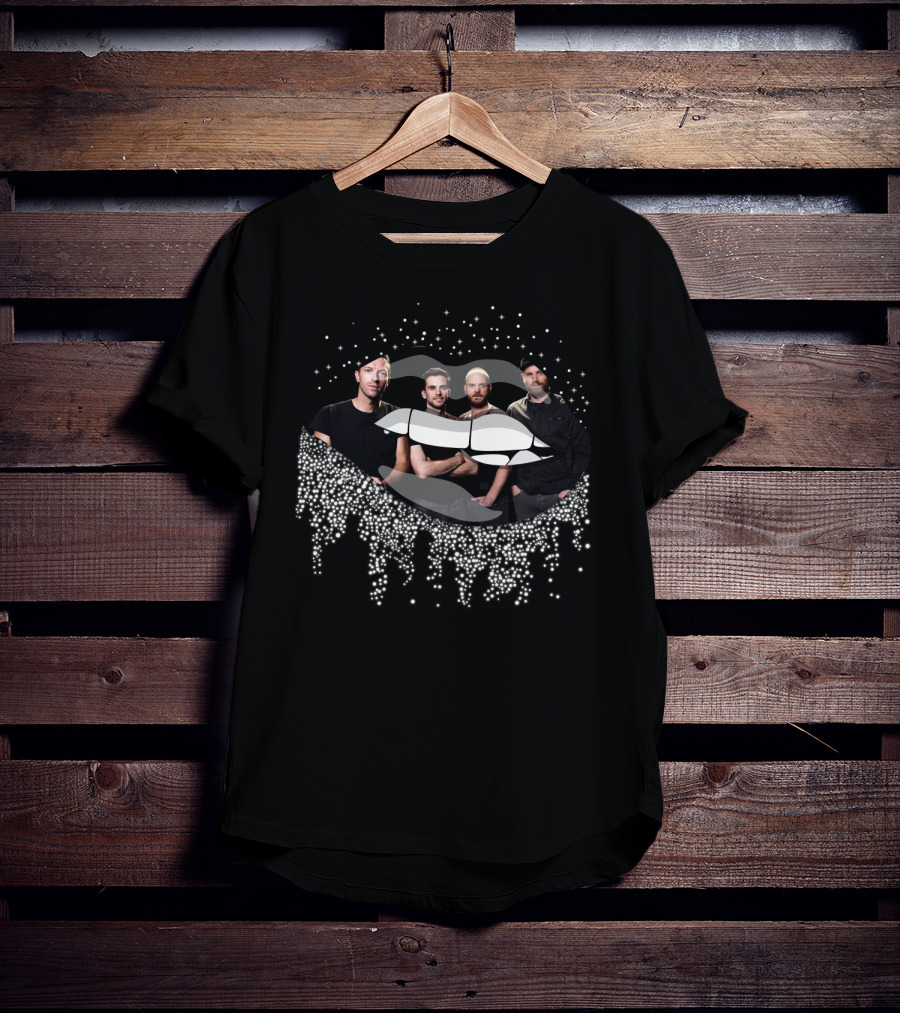 Coldplay Band Dripping Lips T-Shirt