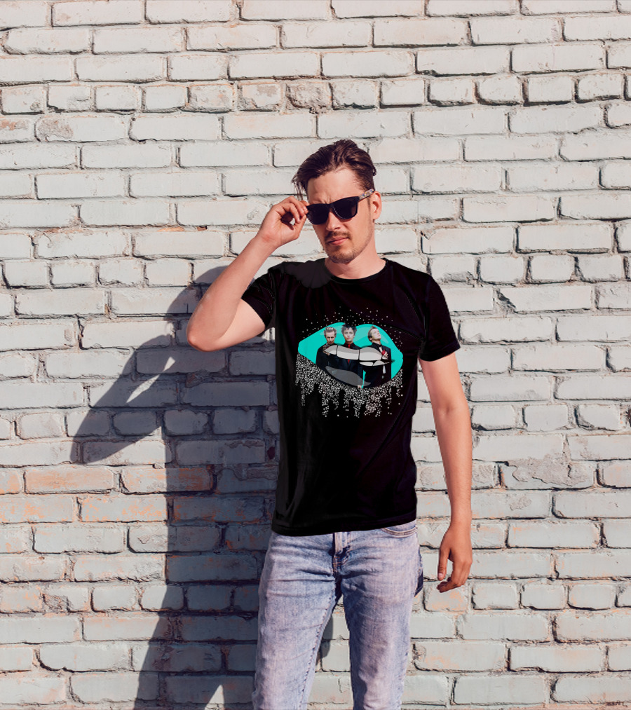 Green Day Dripping Glitter Lip Pop Art Band Members T-Shirt