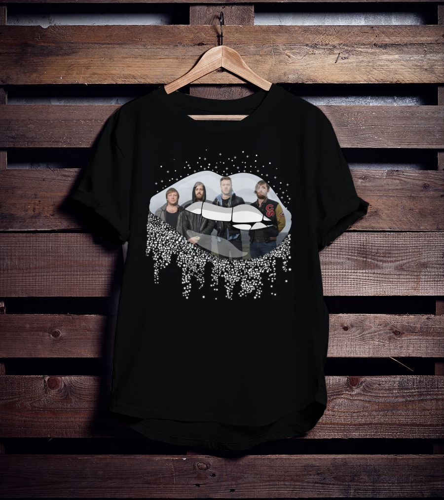 Imagine Dragons Band Inside Glittering Lips T-Shirt