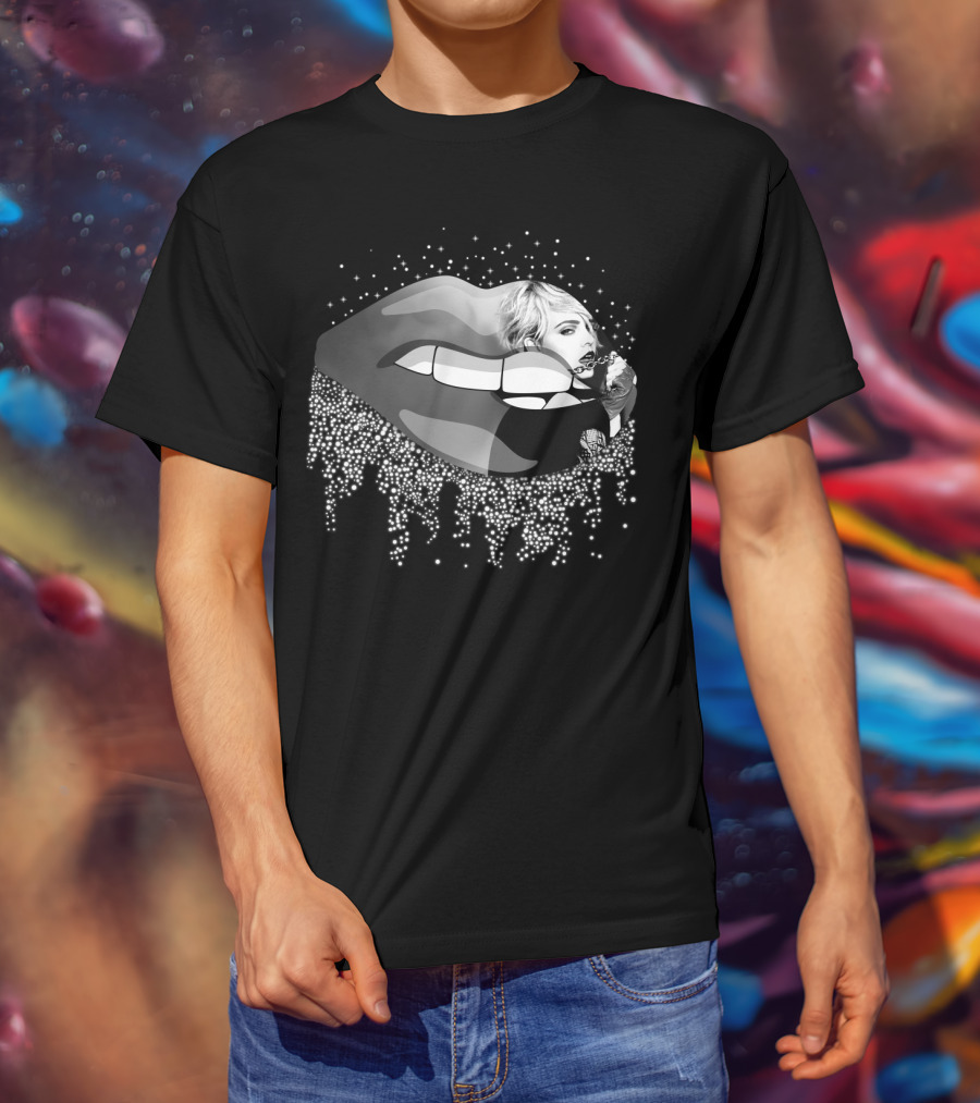 Madonna Pop Art Lips Effect T-Shirt