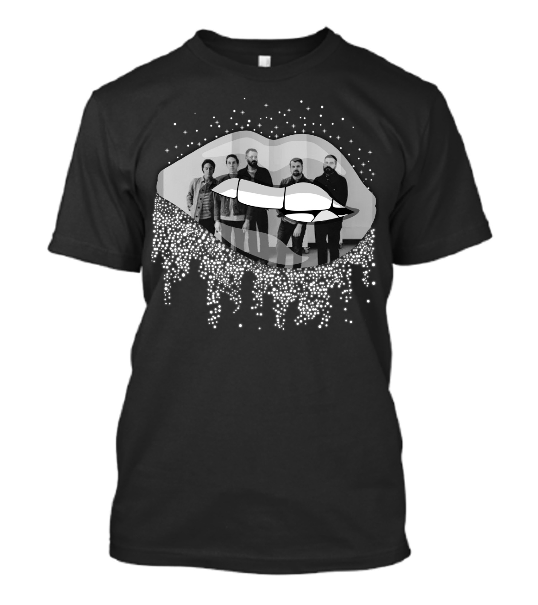 Silverstein Band Inside Glittering Lips With Group Photo T-Shirt