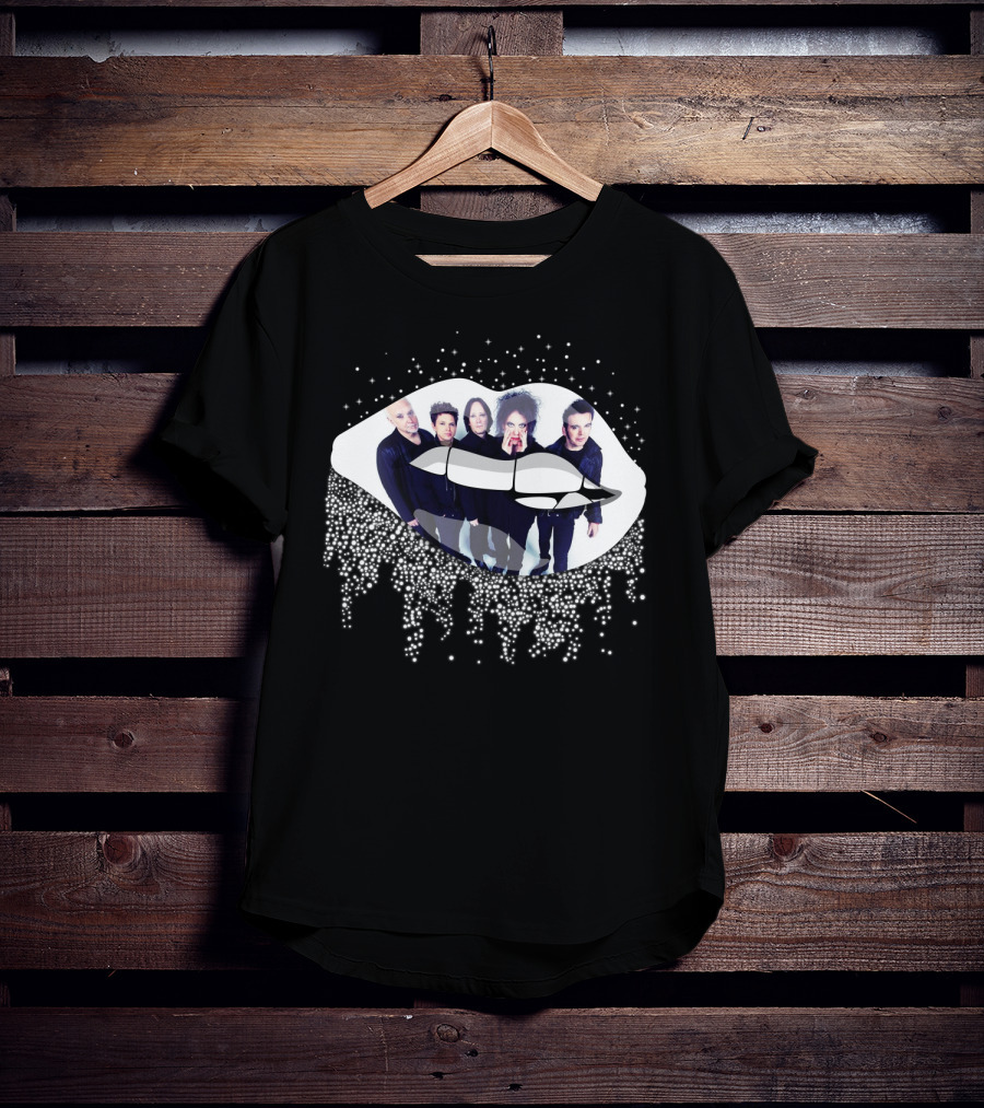 The Cure Band Members Inside Glittering Lips T-Shirt