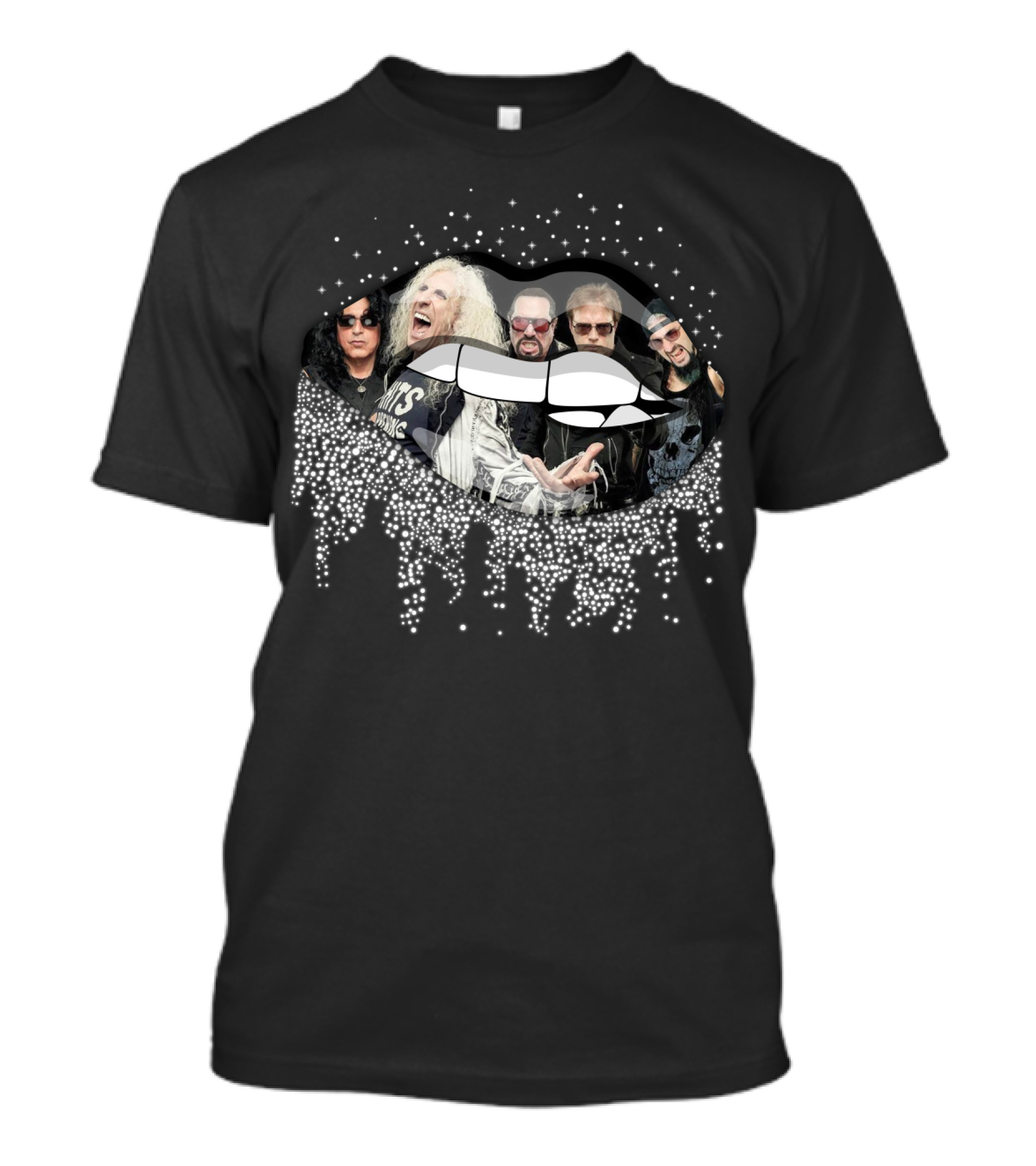 Twisted Sister Band Rock Legend Lips Glam T-Shirt