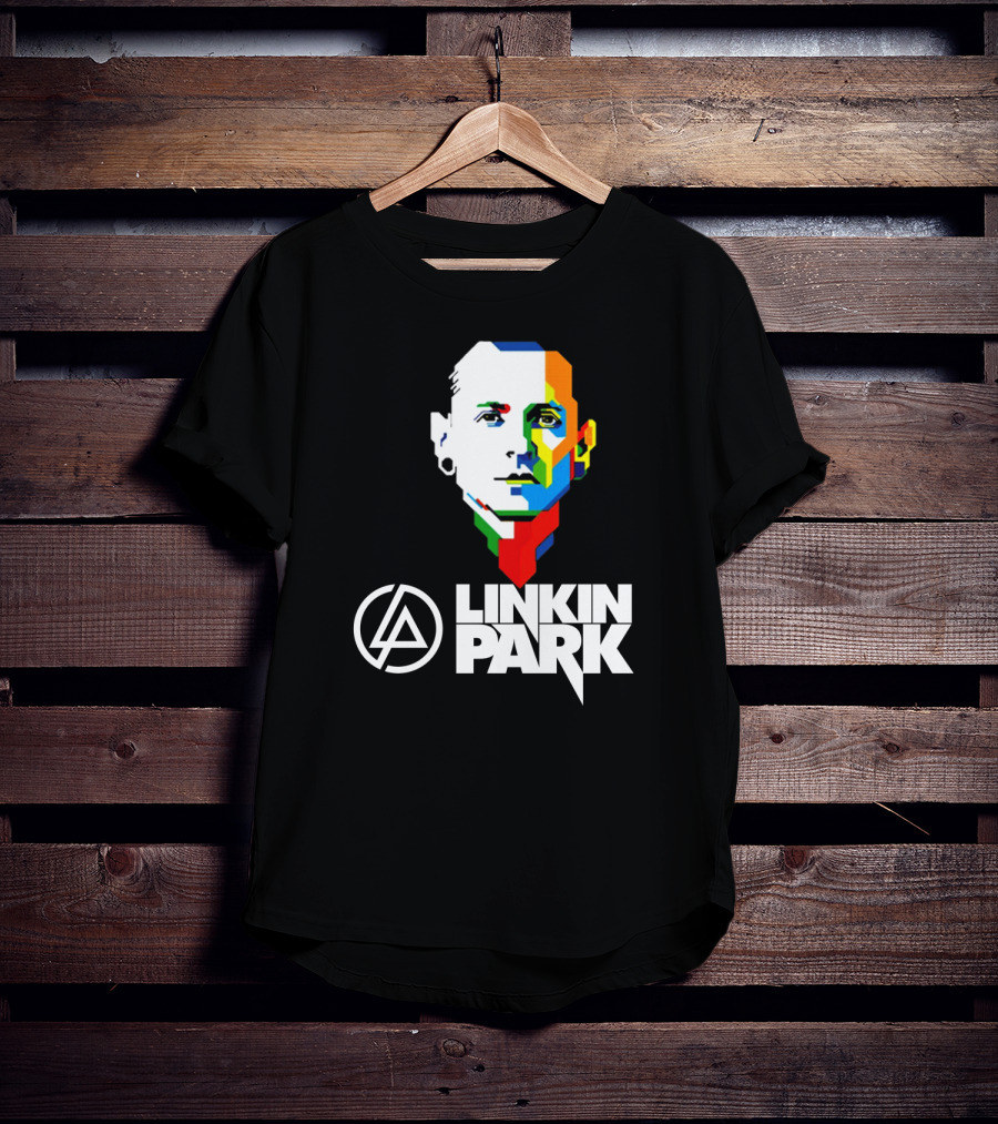 Linkin Park Colorful Face Logo And Iconic T-Shirt