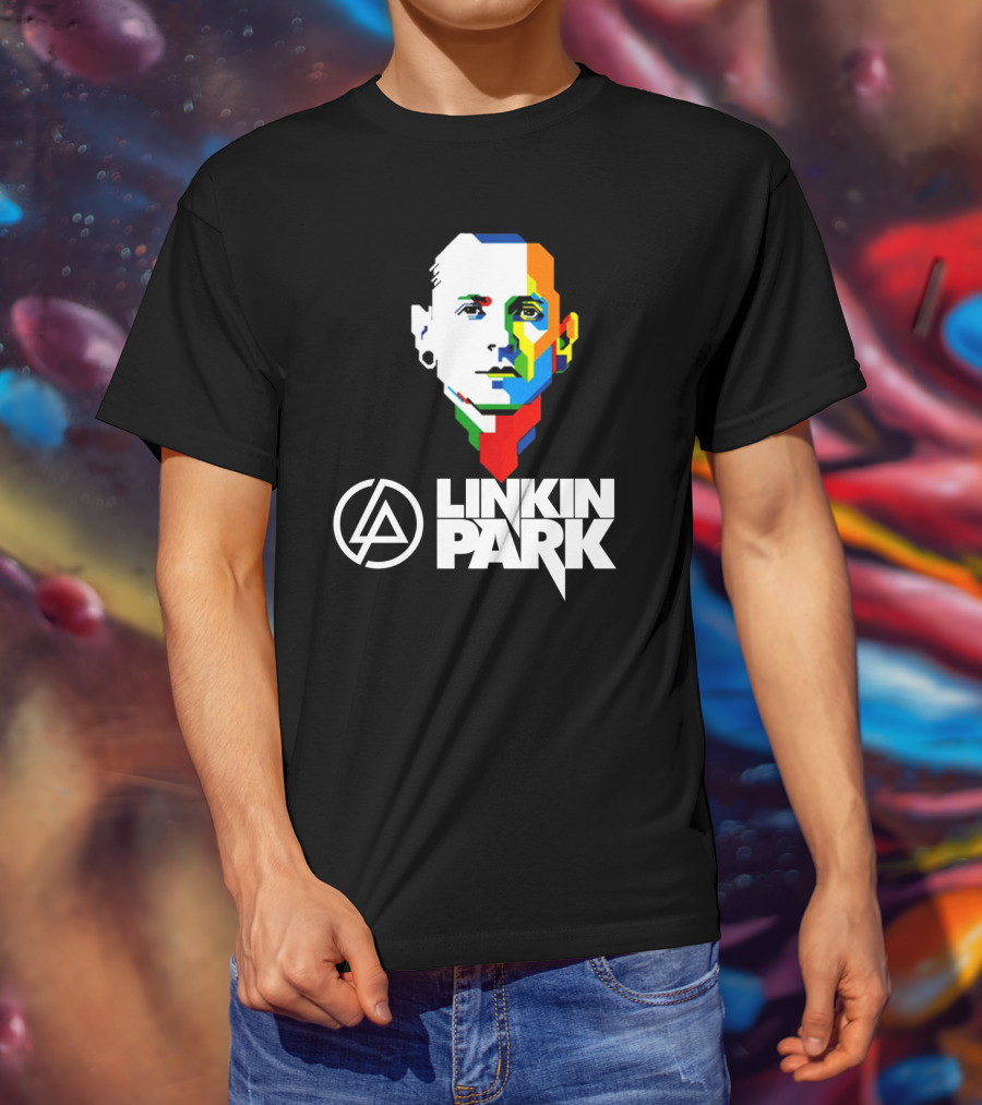 Linkin Park Colorful Face Logo And Iconic T-Shirt