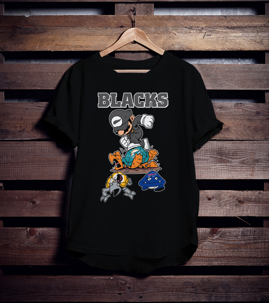 Blacks Rugby Victory With Cartoon Characters T-Shirt