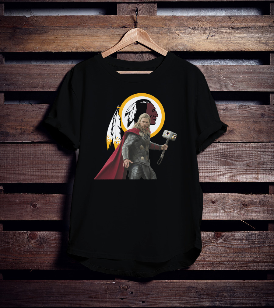 Washington Redskins Thor Mjolnir Crossover T-Shirt