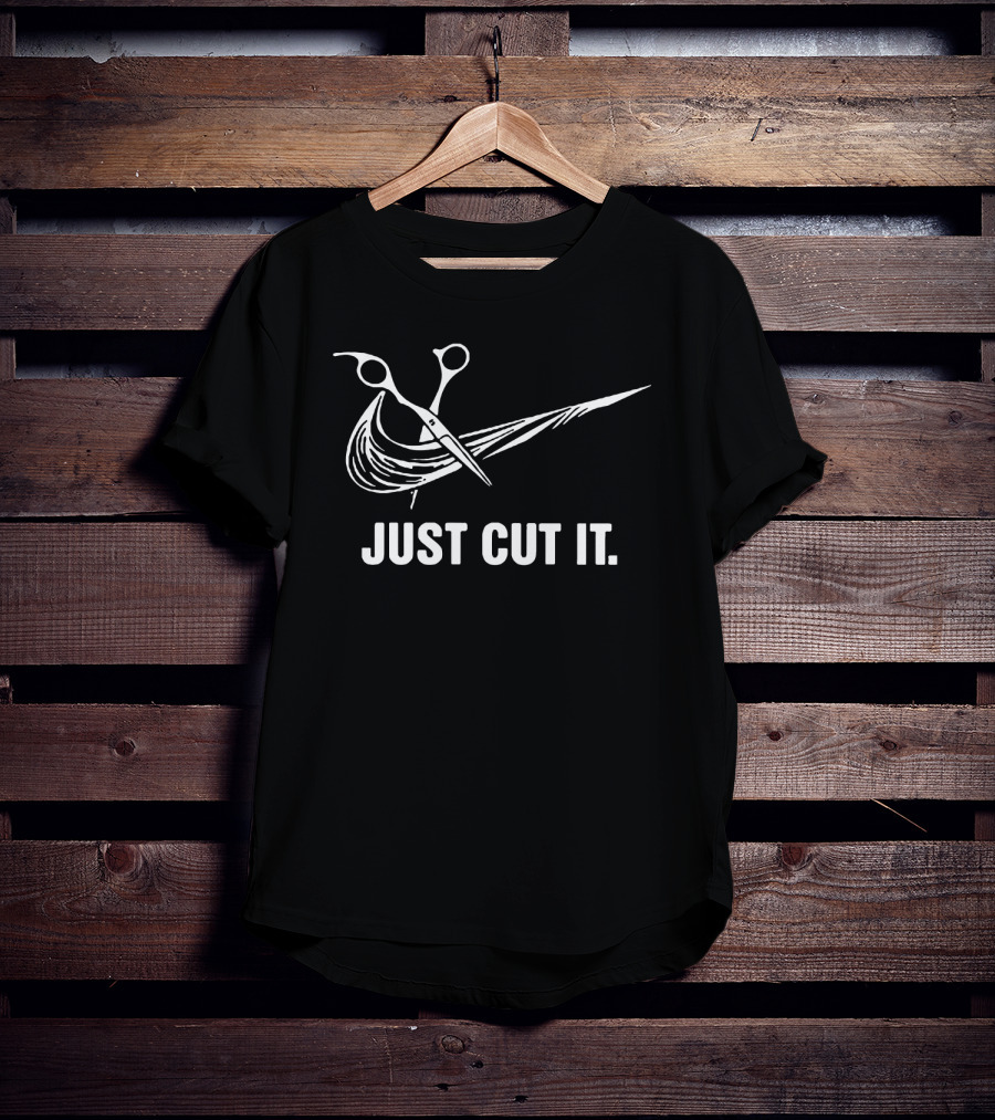 Just Cut It Hairstylist Scissors Swoosh T-Shirt