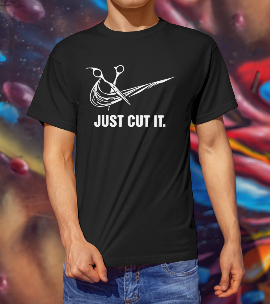 Just Cut It Hairstylist Scissors Swoosh T-Shirt
