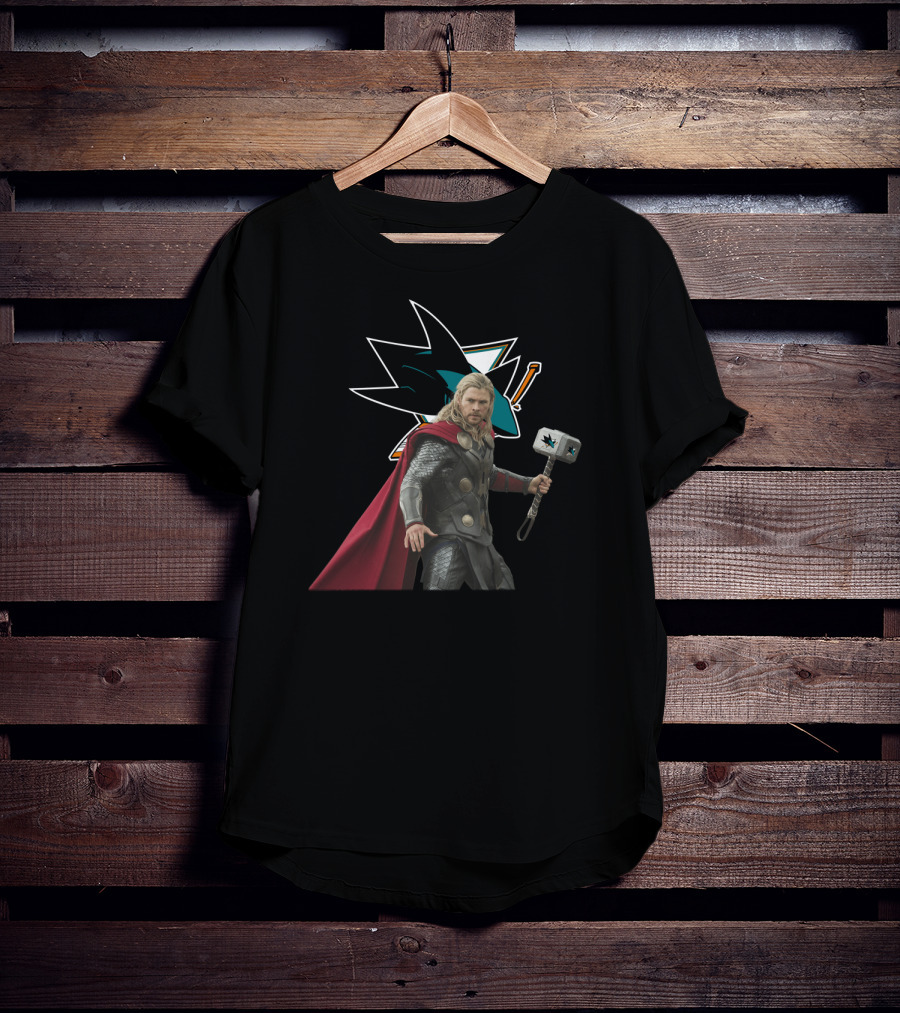 San Jose Sharks Thor Hammer Hero T-Shirt
