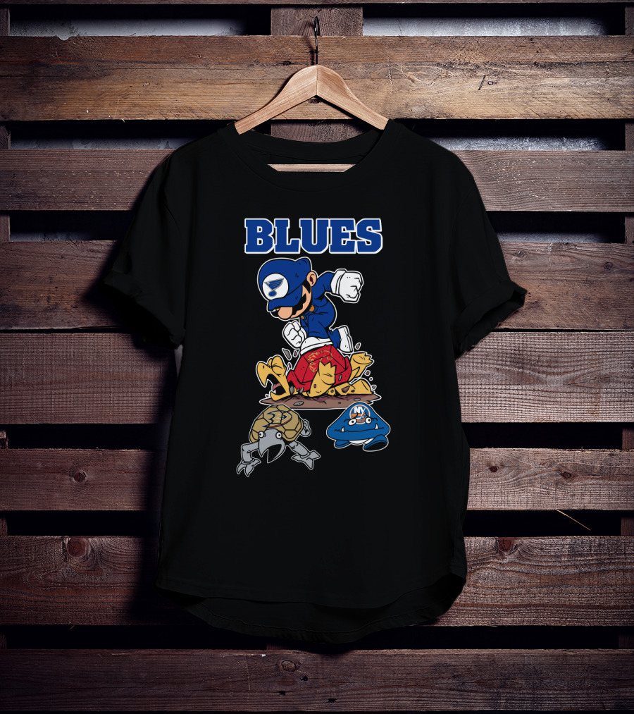 Blues St. Louis Hockey Style Parody With Video Game Character T-Shirt