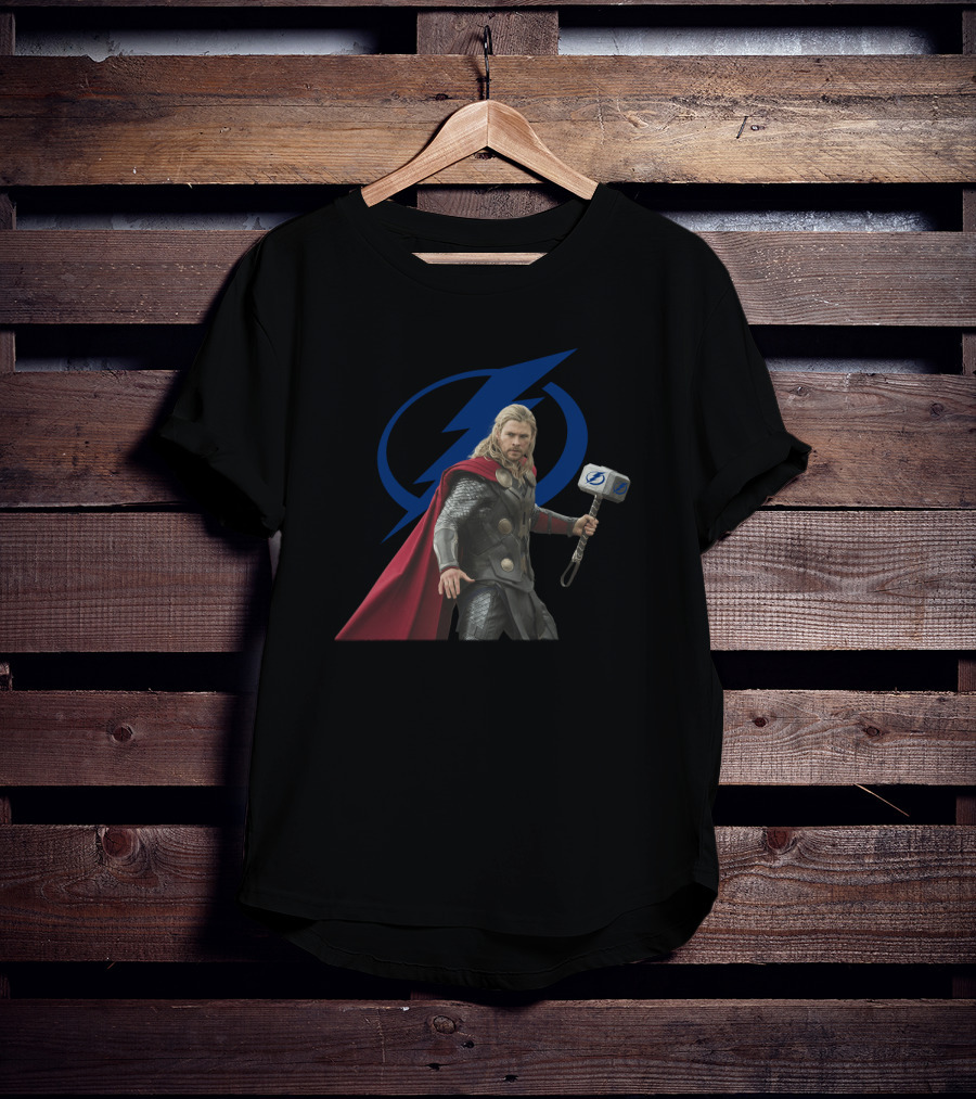 Tampa Bay Lightning Thor Hammer Fusion T-Shirt