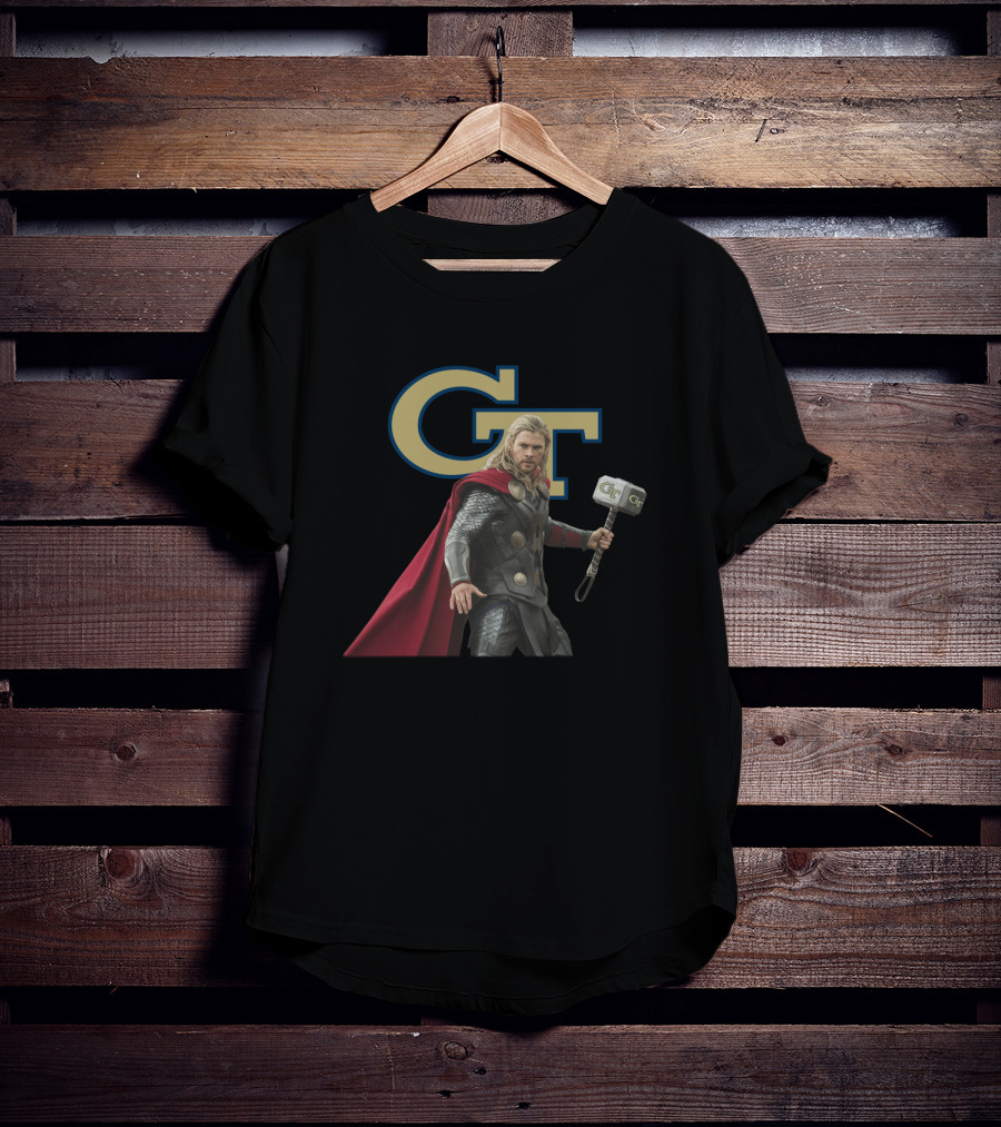 Gt Thor With Hammer And Cape T-Shirt