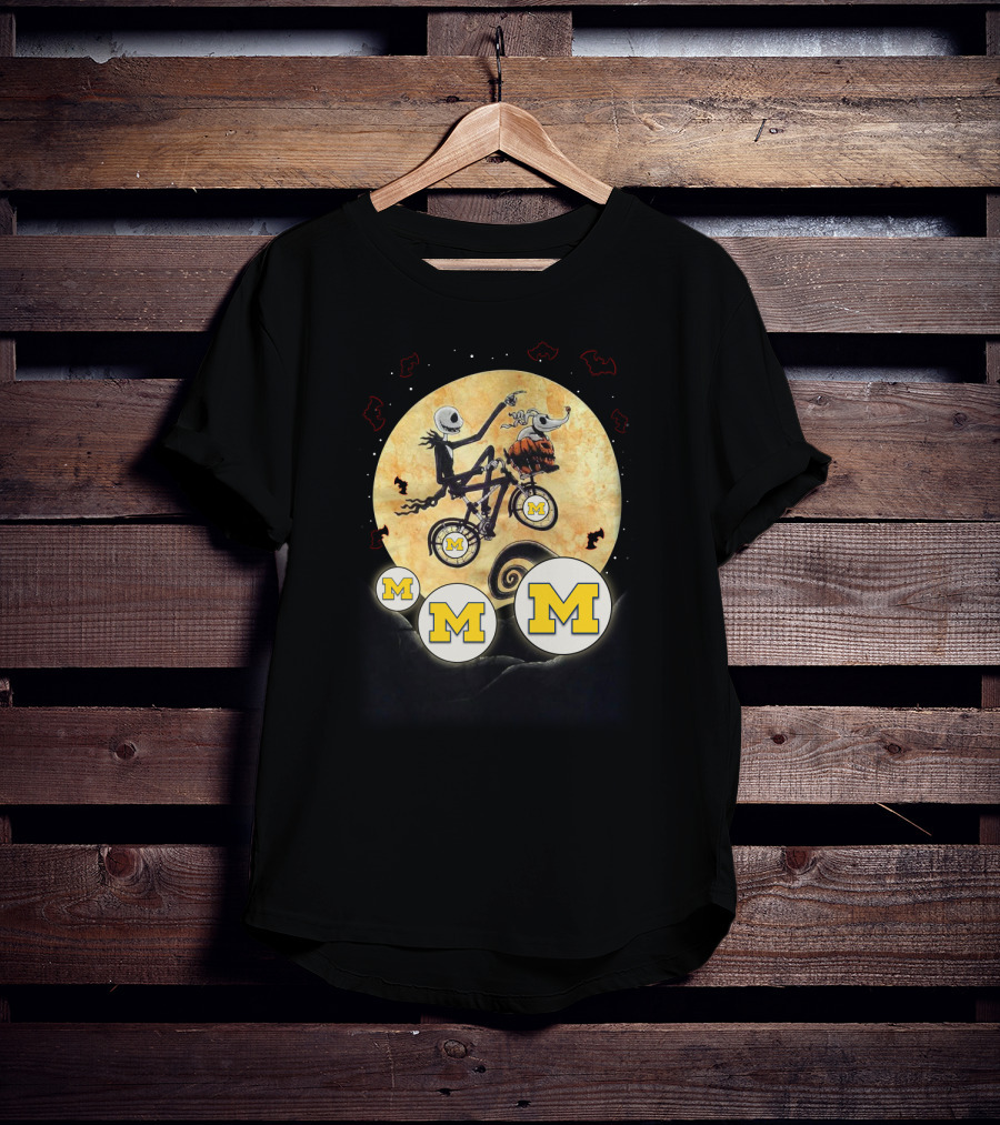 Halloween Michigan Football Nightmare Moon Bats T-Shirt