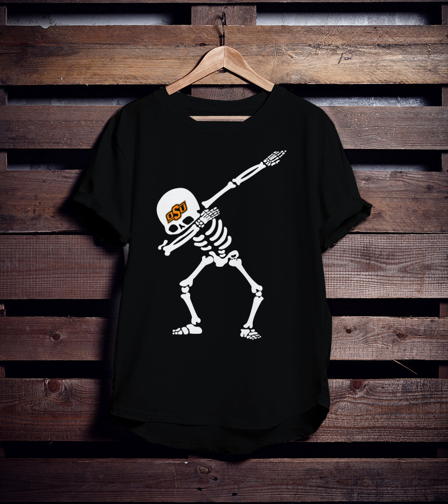Oklahoma State Football Osu Skeleton Dabbing T-Shirt
