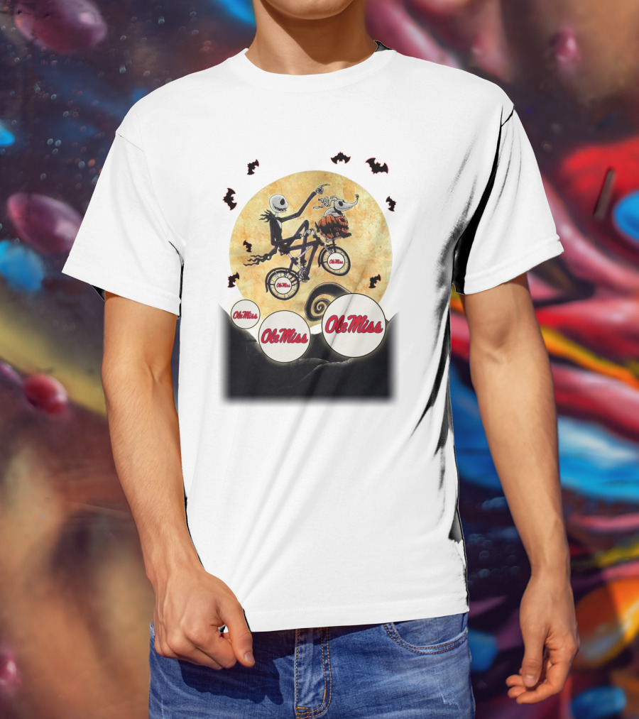 Ole Miss Halloween Football Nightmare Bicycle Ride T-Shirt
