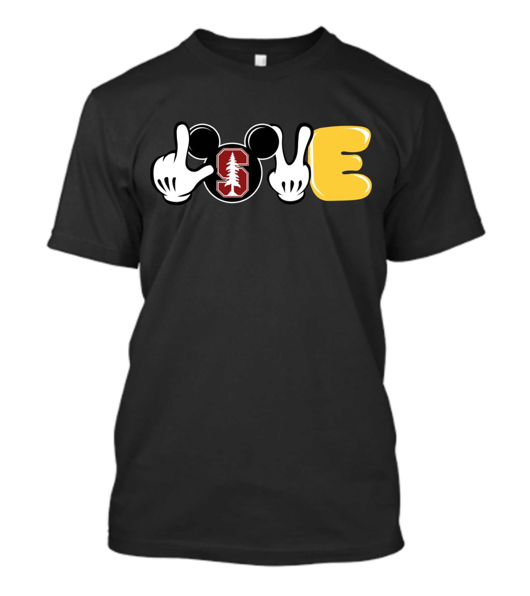 Stanford Football Love With Iconic Hand Gestures And Block S T-Shirt