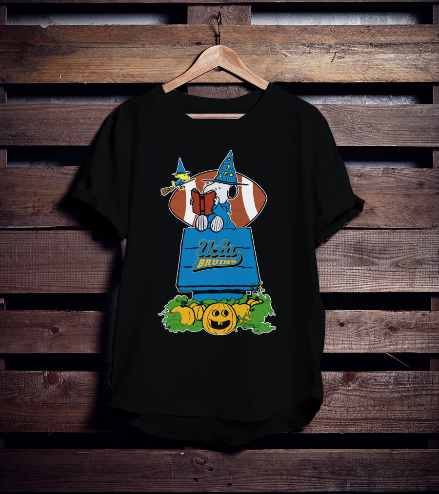 Halloween Ucla Bruins Football Peanuts Snoopy Witch Hat Pumpkins T-Shirt