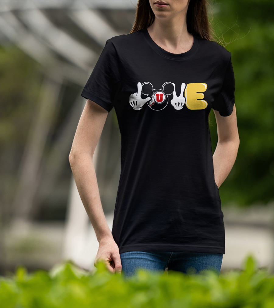 Love Utah Football Mouse Ears T-Shirt