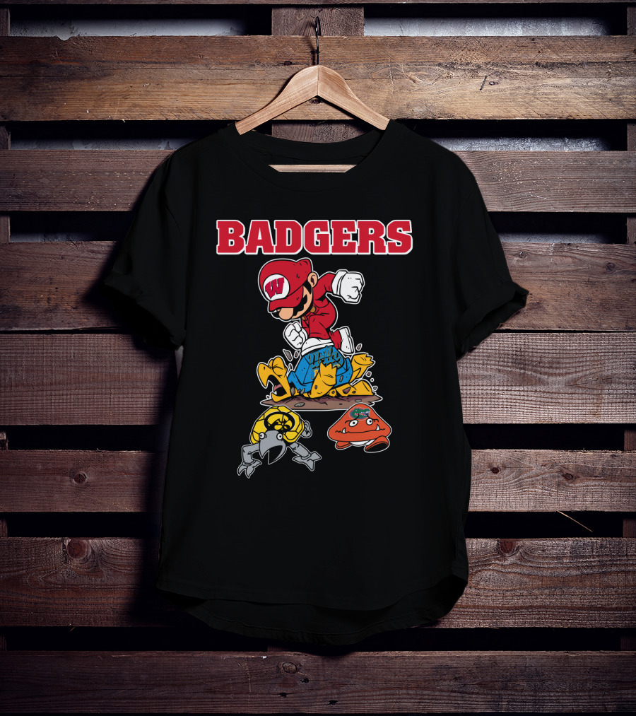Badgers Wisconsin Football Character T-Shirt
