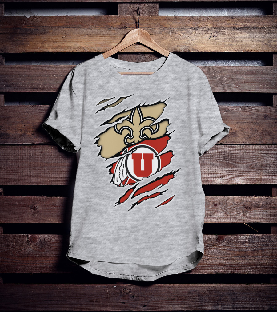 Saints And Utes Logo Fusion T-Shirt