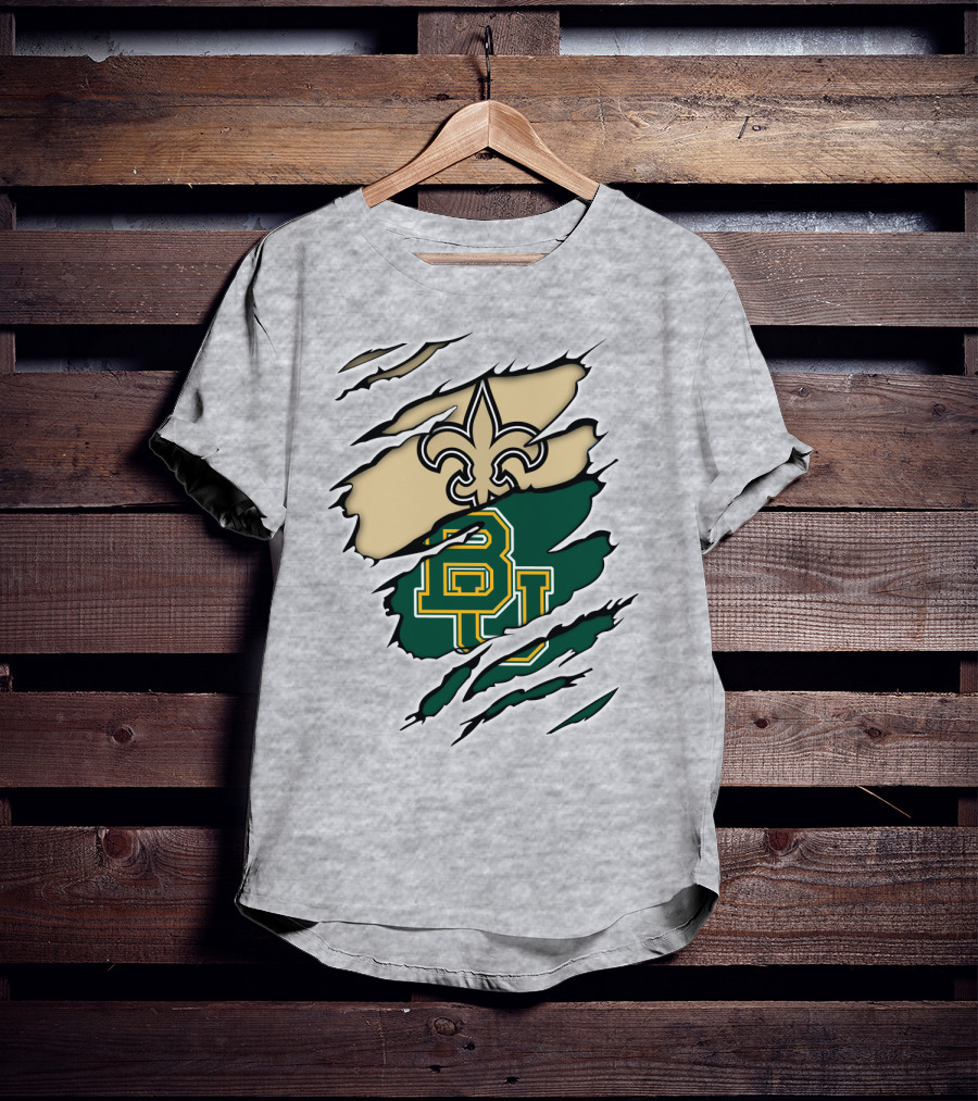 Saints Fleur-de-Lis Over Baylor Bears T-Shirt