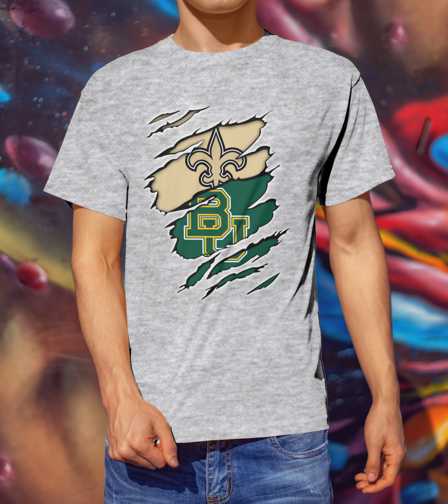 Saints Fleur-de-Lis Over Baylor Bears T-Shirt