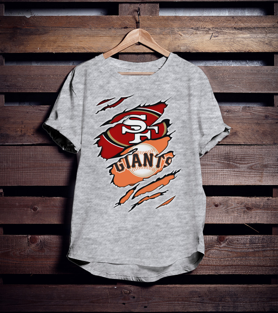 49ers Sf Giants Logo Mashup Fan Crossover T-Shirt