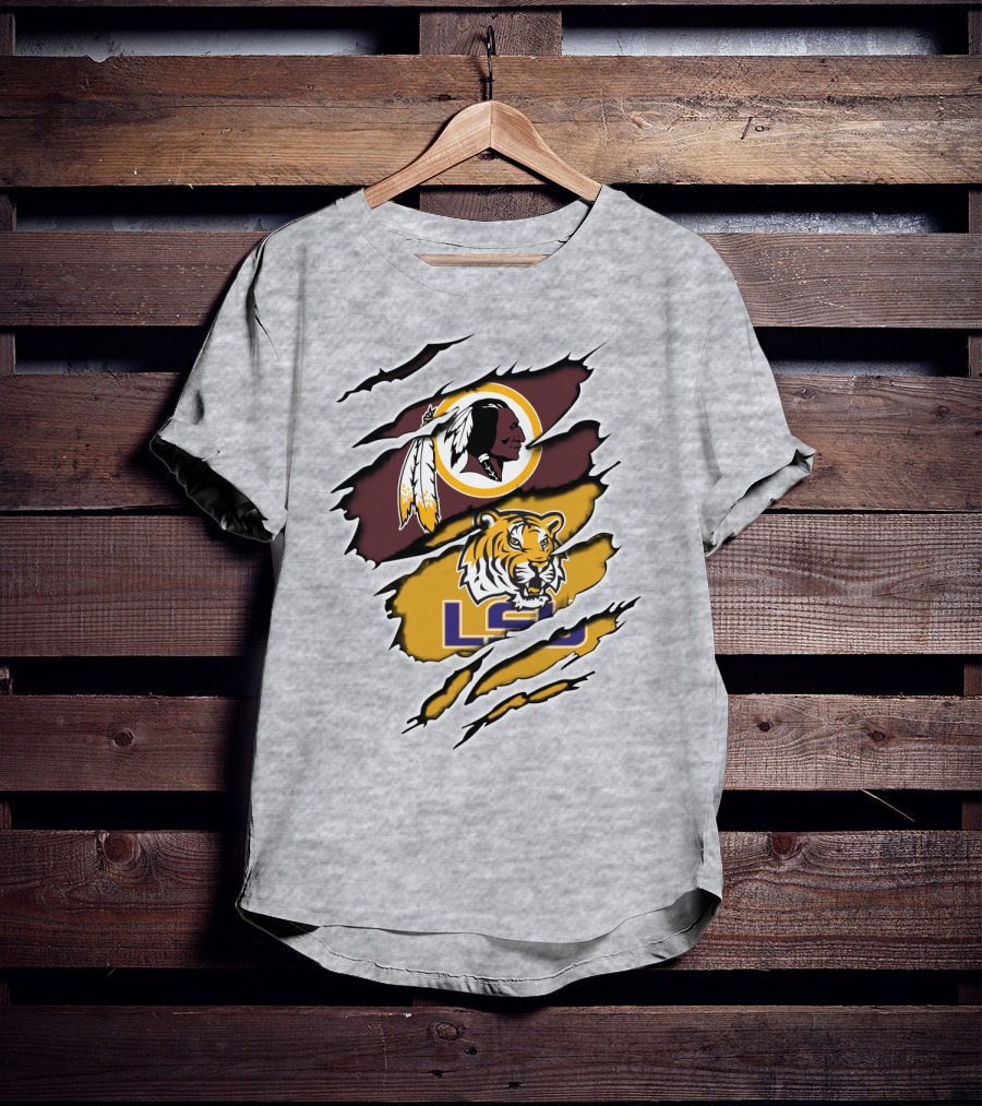 Redskins Tiger Head Logo Lsu T-Shirt