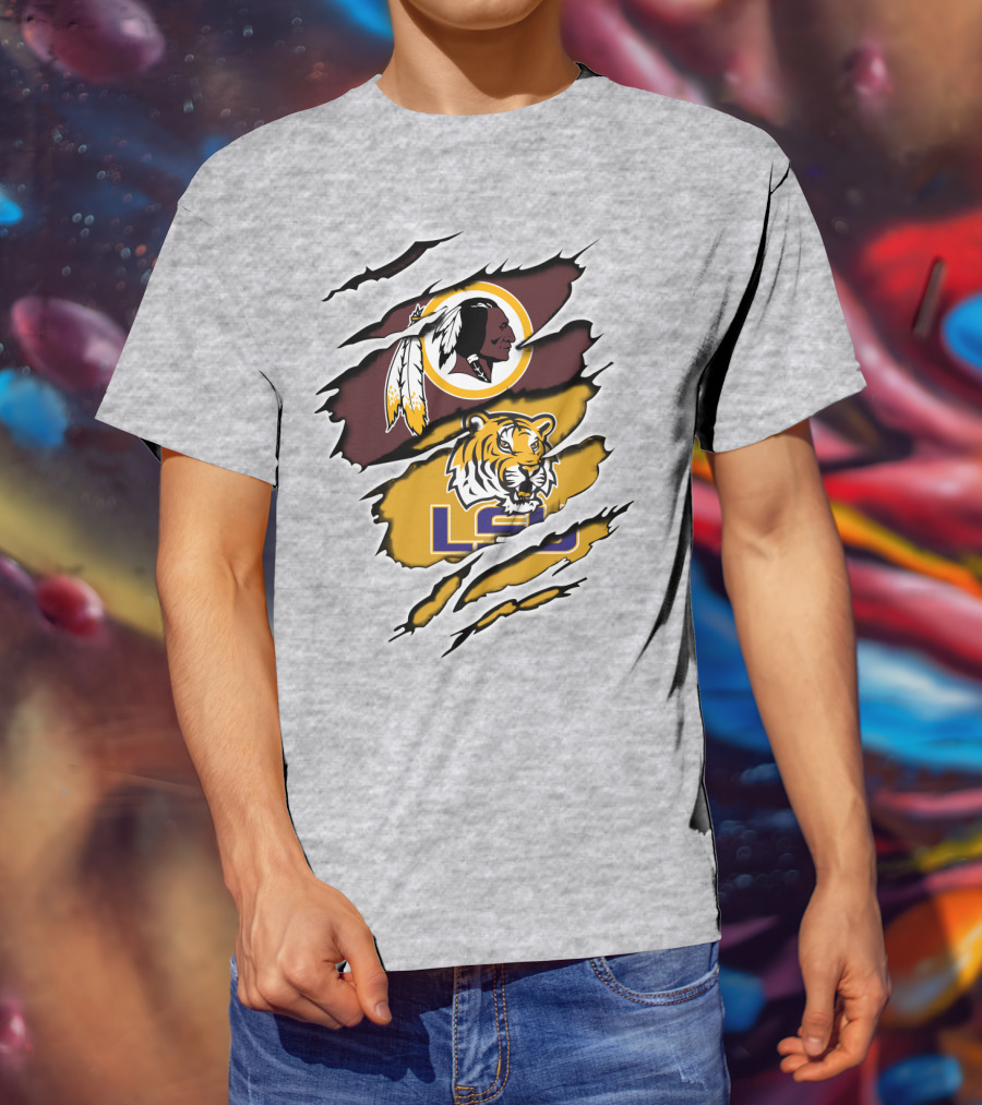 Redskins Tiger Head Logo Lsu T-Shirt