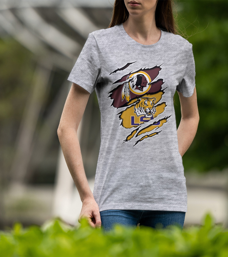 Redskins Tiger Head Logo Lsu T-Shirt