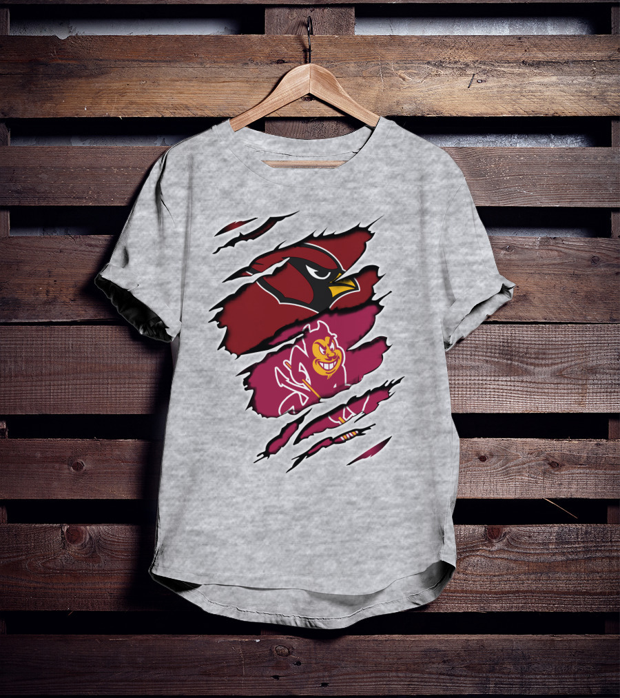 Arizona Cardinals Sun Devils Ripped T-Shirt