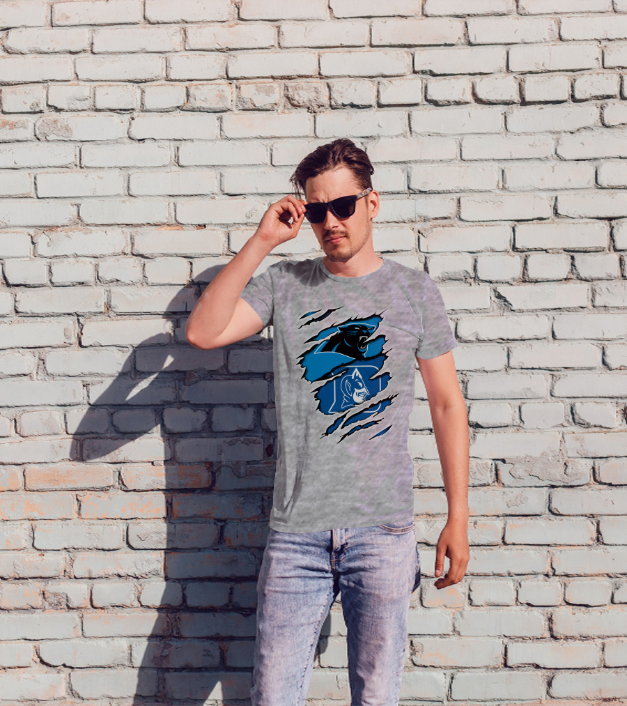 Panthers Duke Blue Devils Claw Marks Fusion T-Shirt