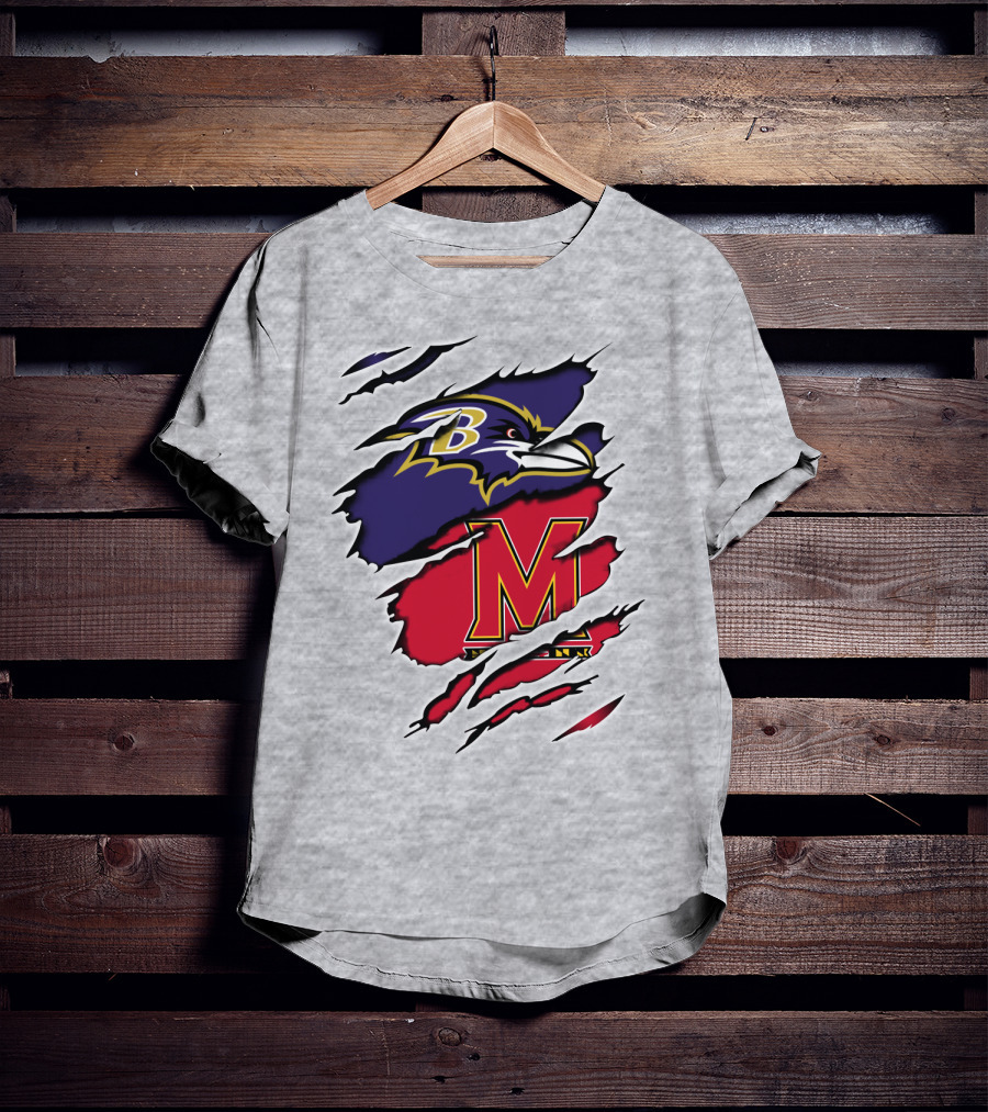 Ravens Baltimore Maryland Football Terps Fans T-Shirt