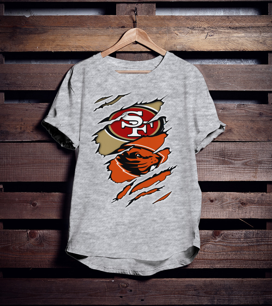 San Francisco 49ers Oregon State Beavers Merge T-Shirt