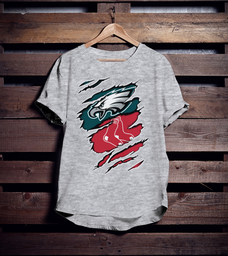 Eagles Redsox Logo Fusion T-Shirt