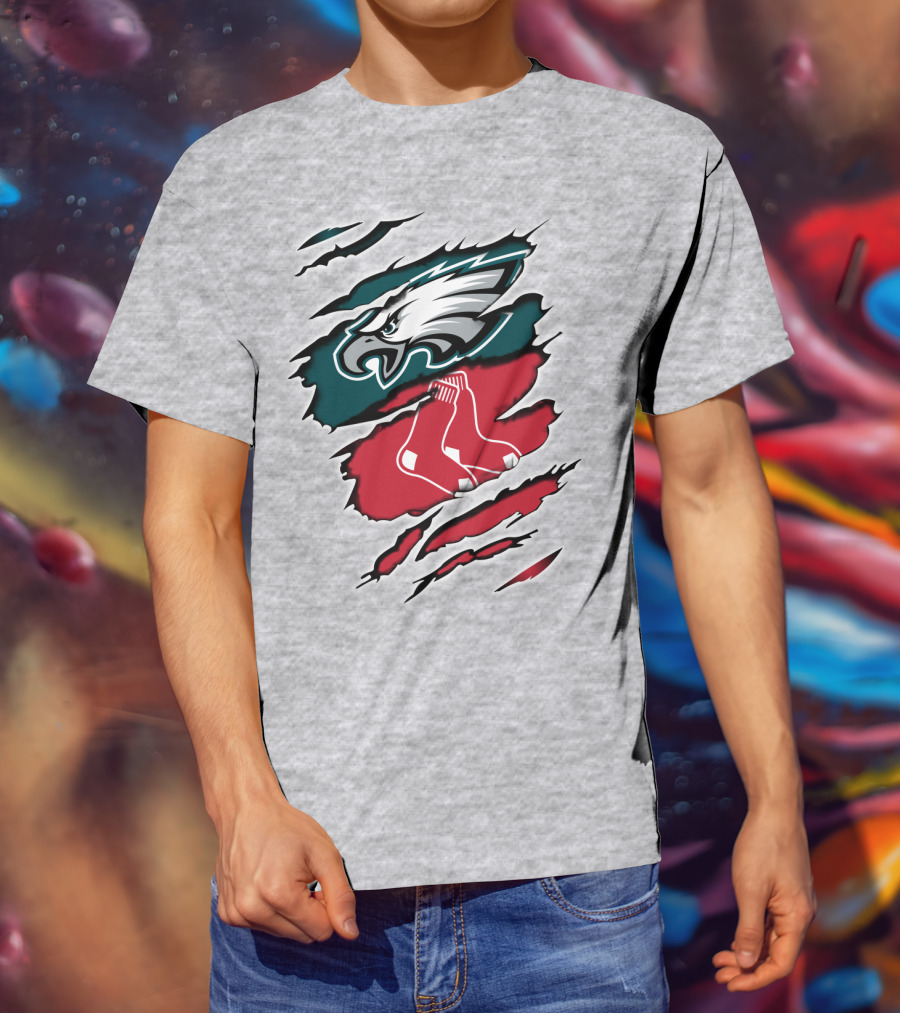 Eagles Redsox Logo Fusion T-Shirt