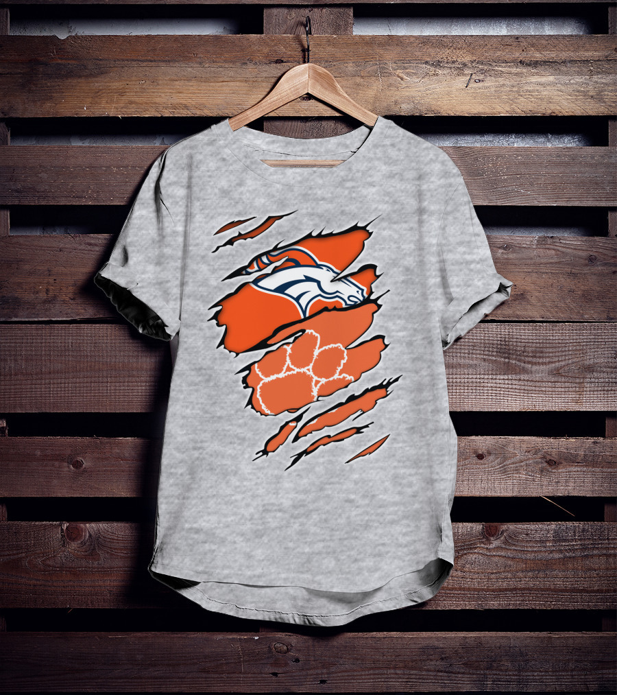 Broncos Clemson Paw Scratch T-Shirt