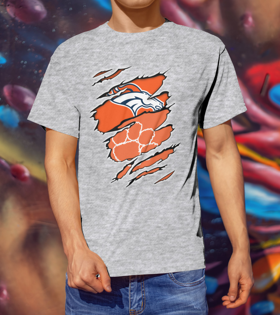 Broncos Clemson Paw Scratch T-Shirt
