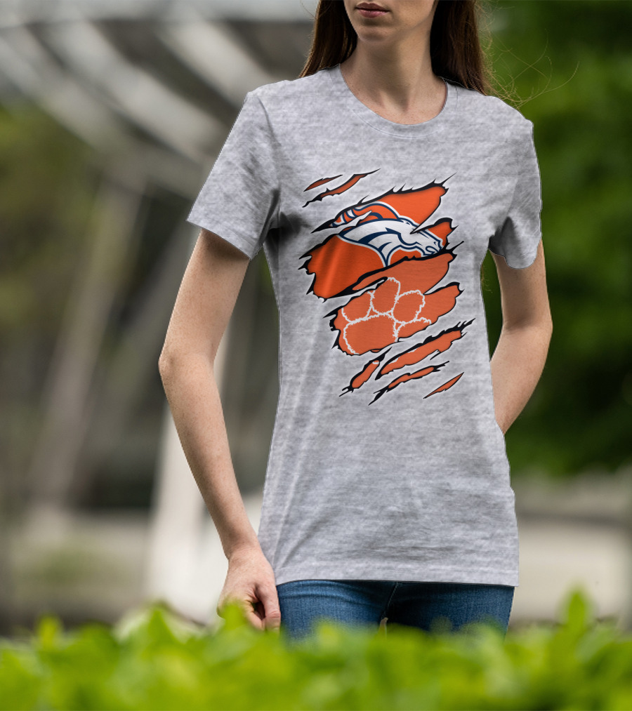 Broncos Clemson Paw Scratch T-Shirt