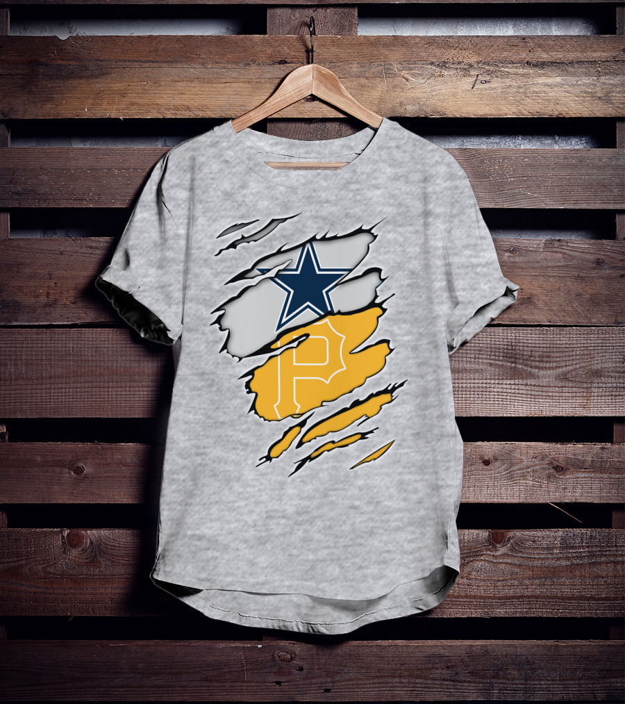 Dallas Cowboys Star Pittsburgh Pirates P Logo Fusion T-Shirt
